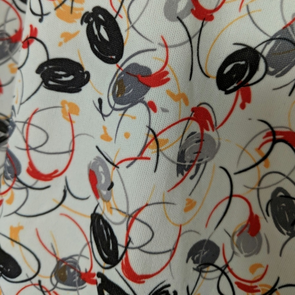 Vintage Novelty Print Mens Collared Shirt.